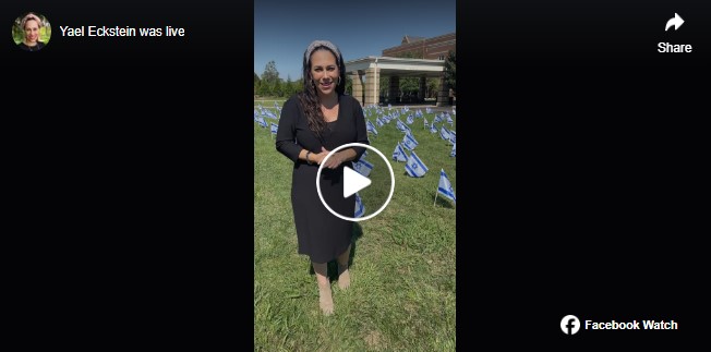 Yael Facebook Live speaking about Flags of Fellowship.