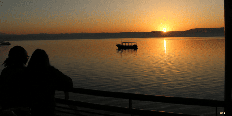Sunset by the Sea of Galilee