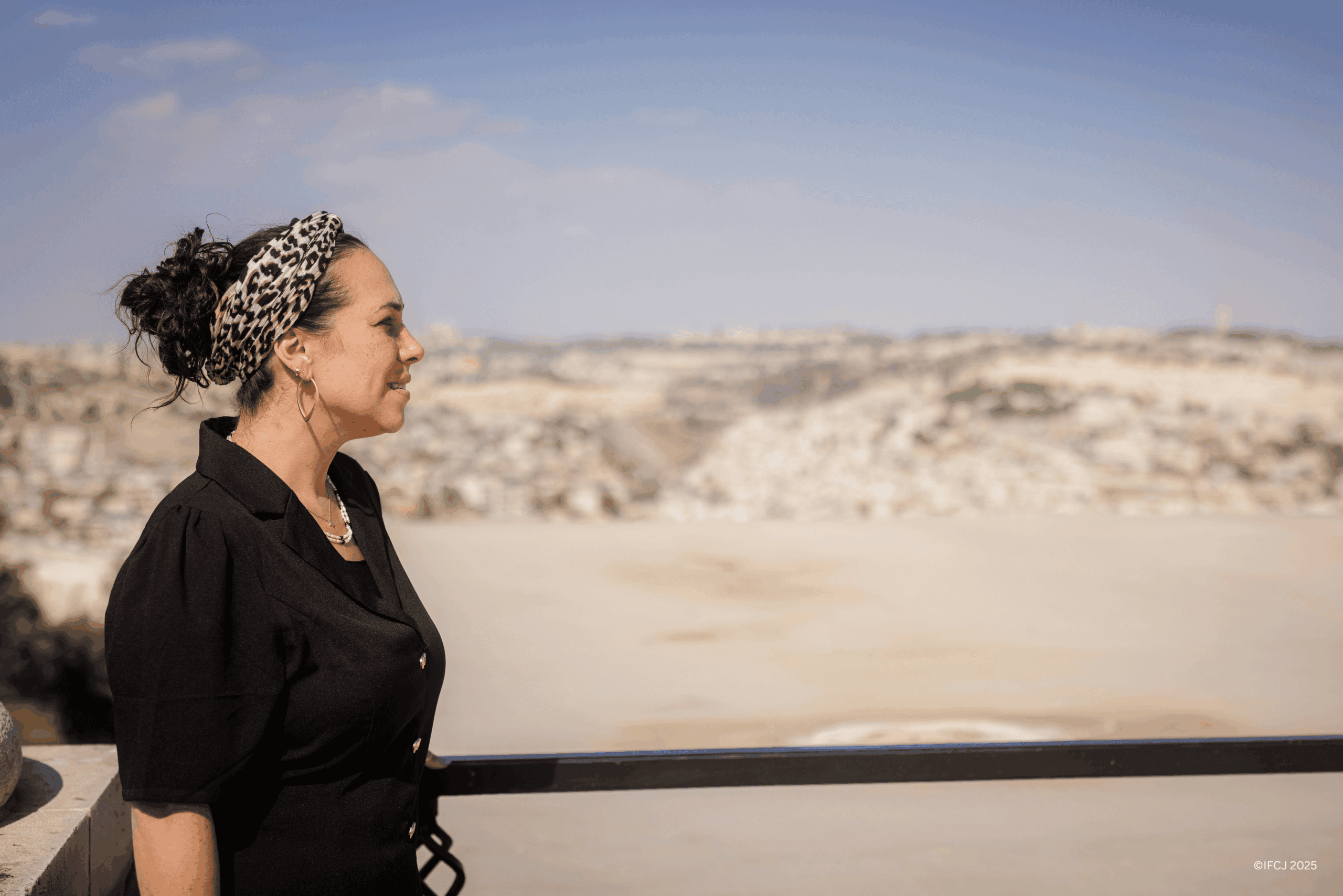 Yael Eckstein looks out into the distance